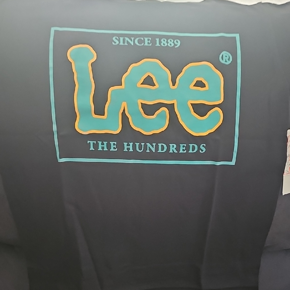 The Hundreds Black Tee with Orange and Teal Logo